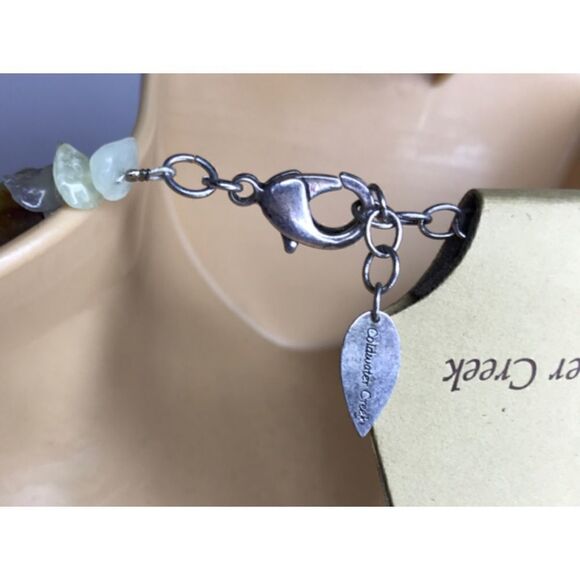 Coldwater Creek NEW Natural Stone and Silvertone Treasure Bead Necklace - Picture 4 of 5